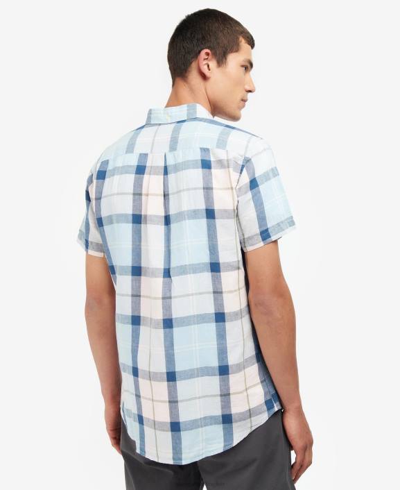 Men Pink Salt Tartan Barbour Angus Tailored Shirt 40VB429