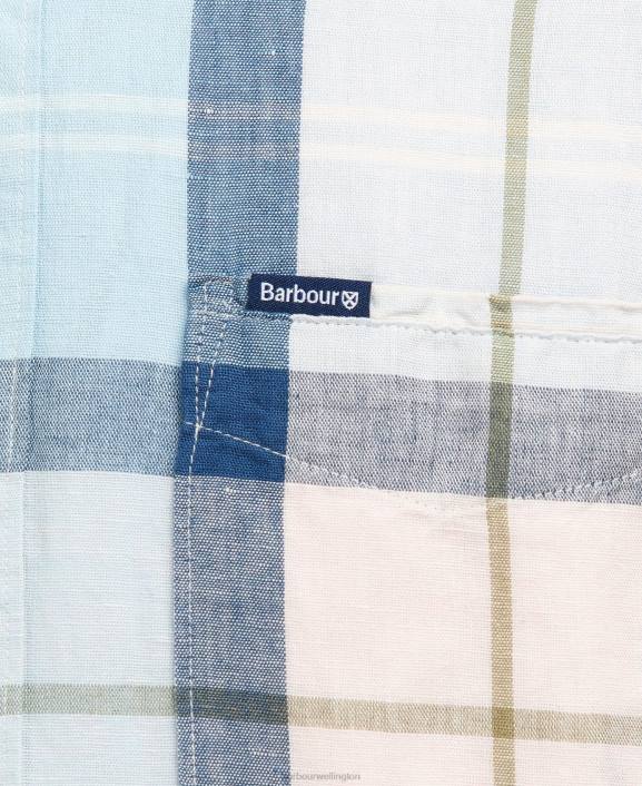 Men Pink Salt Tartan Barbour Angus Tailored Shirt 40VB429