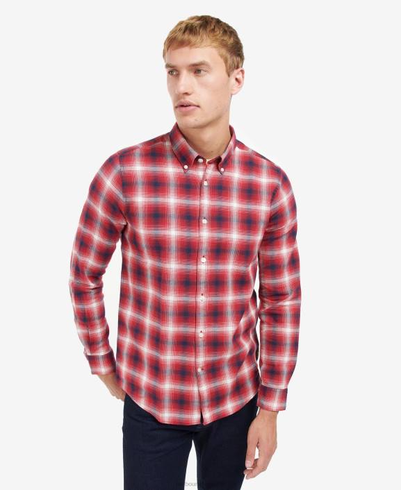 Men Racing Green Barbour Kershaw Shirt 40VB446