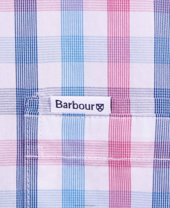 Men Sky Blue Barbour Longstone Short Sleeve Tailored 40VB412
