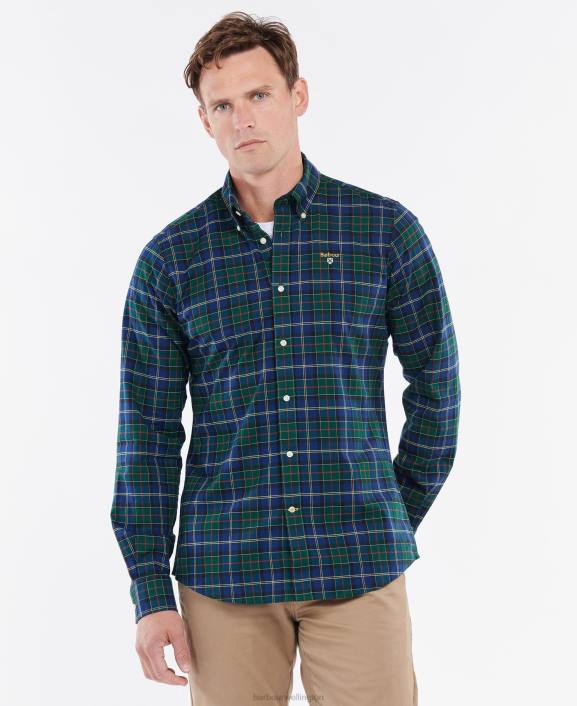 Men Summer Ivy Barbour Oxbridge Tartan Tailored Shirt 40VB347