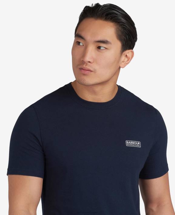 Men Black Barbour International T-Shirt Small Logo 40VB766