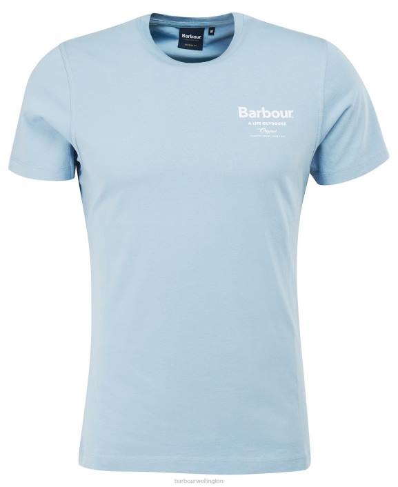 Men Bleached Olive Barbour Satley Graphic-Print T-Shirt 40VB904