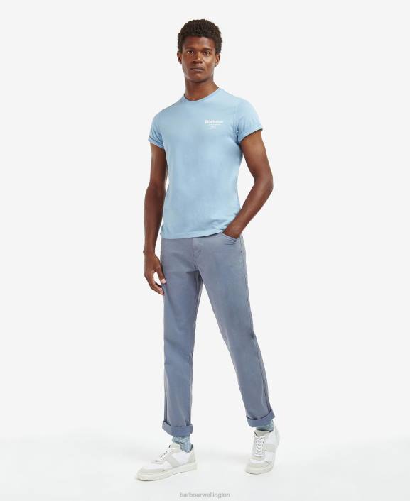 Men Bleached Olive Barbour Satley Graphic-Print T-Shirt 40VB904