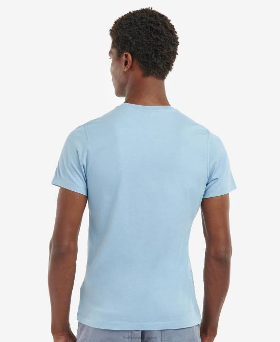 Men Bleached Olive Barbour Satley Graphic-Print T-Shirt 40VB904