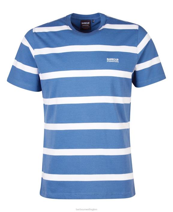 Men Blue Horizon Barbour Cobain Striped T-Shirt 40VB912