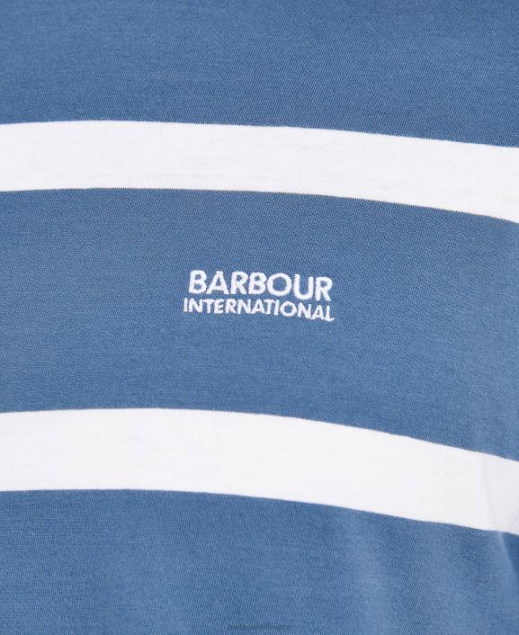 Men Blue Horizon Barbour Cobain Striped T-Shirt 40VB912