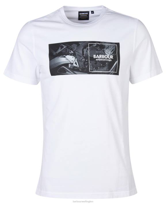 Men Blue Horizon Barbour Fairing Graphic-Print T-Shirt 40VB911