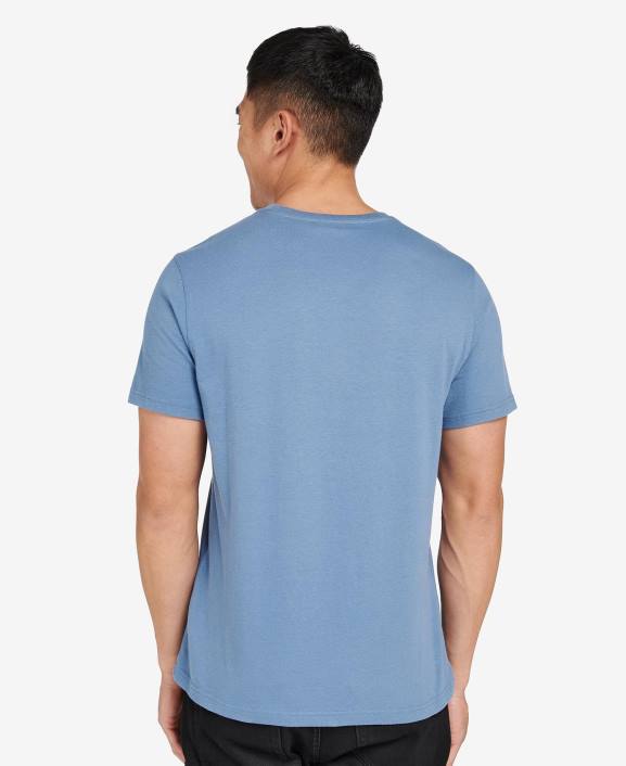 Men Blue Horizon Barbour Fairing Graphic-Print T-Shirt 40VB948