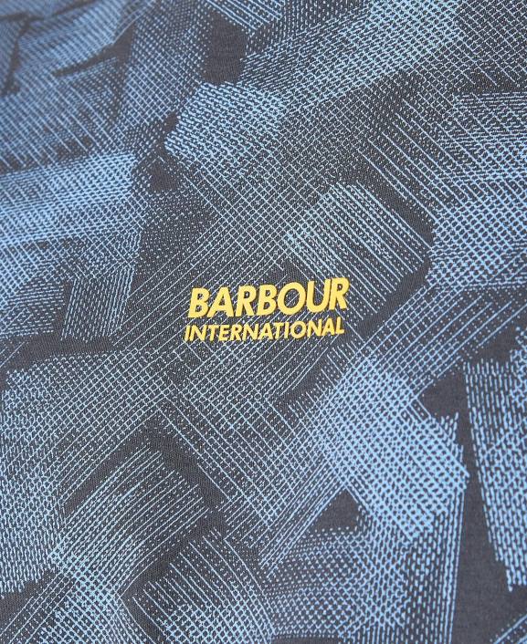 Men Charcoal Barbour Maxwell Oversized T-Shirt 40VB875