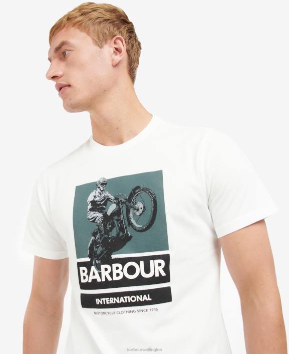 Men Classic Black Barbour Archie Graphic-Print T-Shirt 40VB941