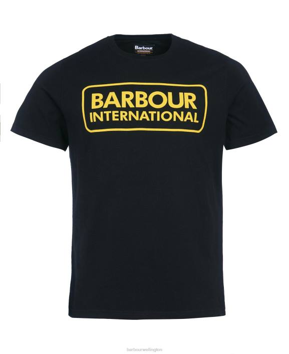 Men Classic Black Barbour Essential Large Logo T-Shirt 40VB881
