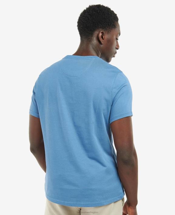 Men Classic Black Barbour Essential Large Logo T-Shirt 40VB910