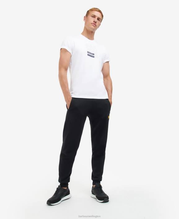 Men Classic White Barbour Cube Graphic-Print T-Shirt 40VB854