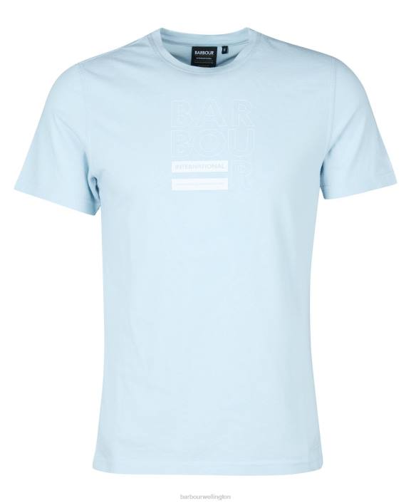 Men Classic White Barbour Cube Graphic-Print T-Shirt 40VB936