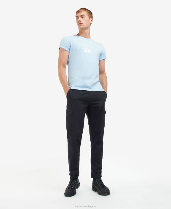 Men Classic White Barbour Cube Graphic-Print T-Shirt 40VB936