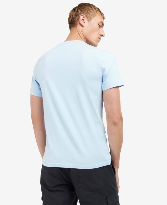 Men Classic White Barbour Cube Graphic-Print T-Shirt 40VB936