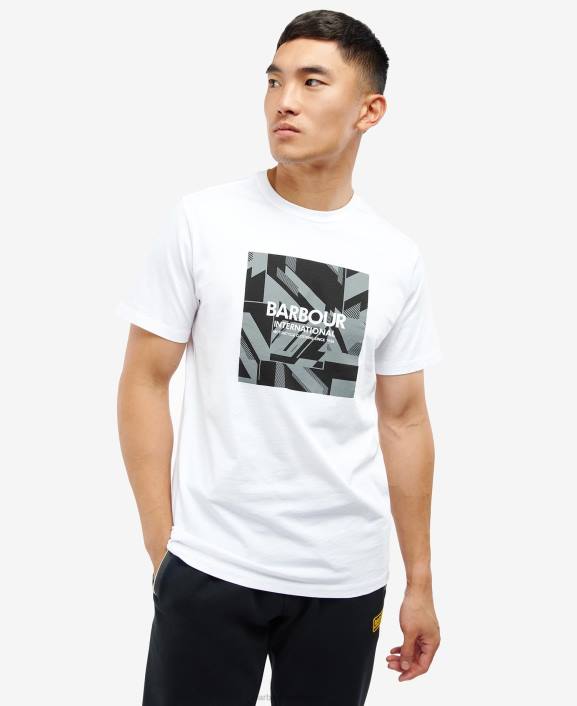 Men Classic White Barbour Darwen T-Shirt 40VB902