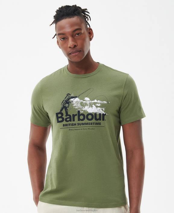 Men Faded Orange Barbour Cast T-Shirt 40VB745