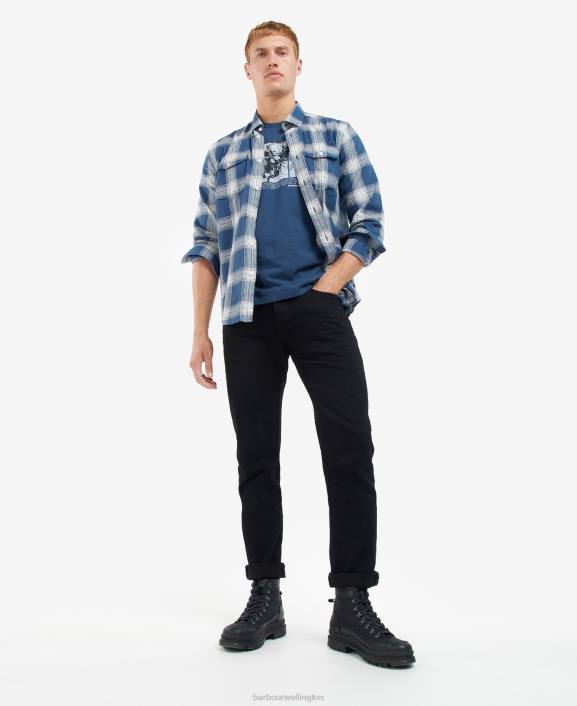 Men Insignia Blue Barbour Arter Graphic-Print T-Shirt 40VB938