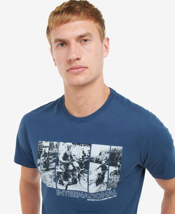 Men Insignia Blue Barbour Arter Graphic-Print T-Shirt 40VB938