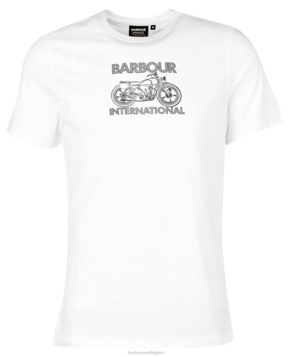 Men Light Moss Barbour Lens Graphic-Print T-Shirt 40VB808