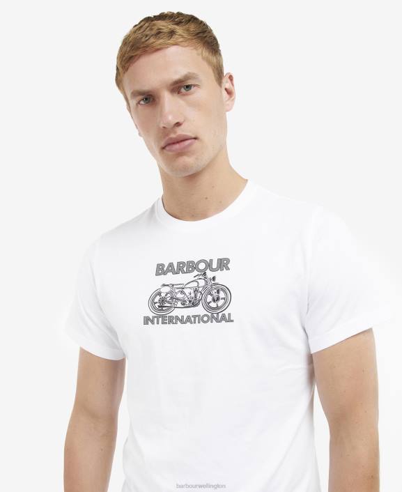 Men Light Moss Barbour Lens Graphic-Print T-Shirt 40VB808