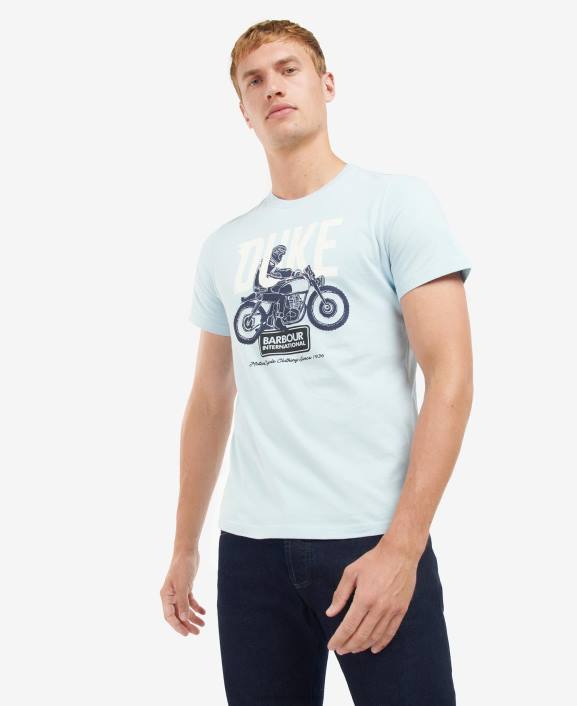 Men Pale Sky Barbour Thrift Graphic-Print T-Shirt 40VB841