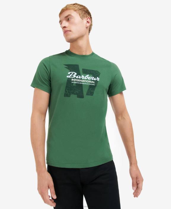 Men Racing Green Barbour Vantage Graphic-Print T-Shirt 40VB824