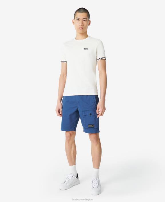 Men Whisper White Barbour Torque Tipped T-Shirt 40VB894