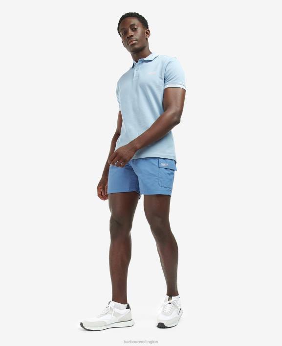 Men Blue Horizon Barbour Pocket Swim Shorts 40VB1192