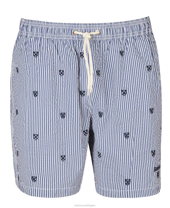 Men Classic Navy Barbour Shield Swim Shorts 40VB1211