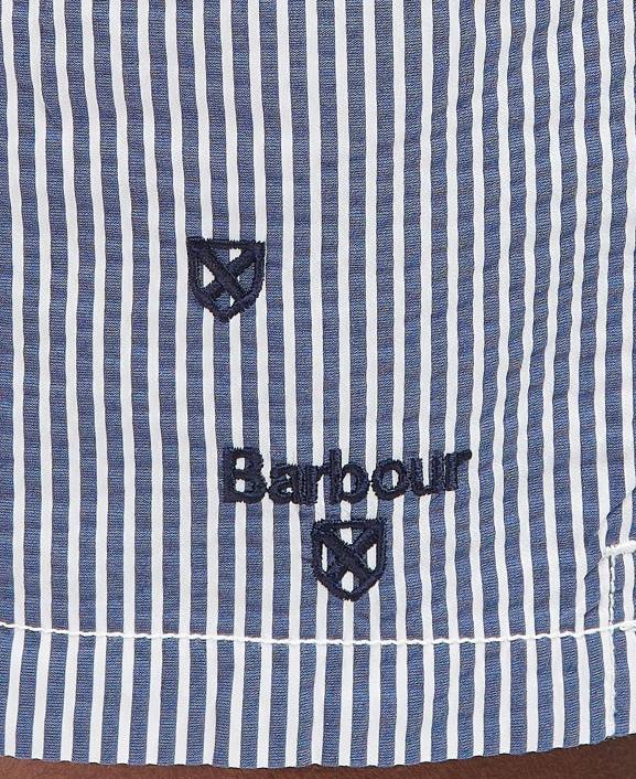 Men Classic Navy Barbour Shield Swim Shorts 40VB1211