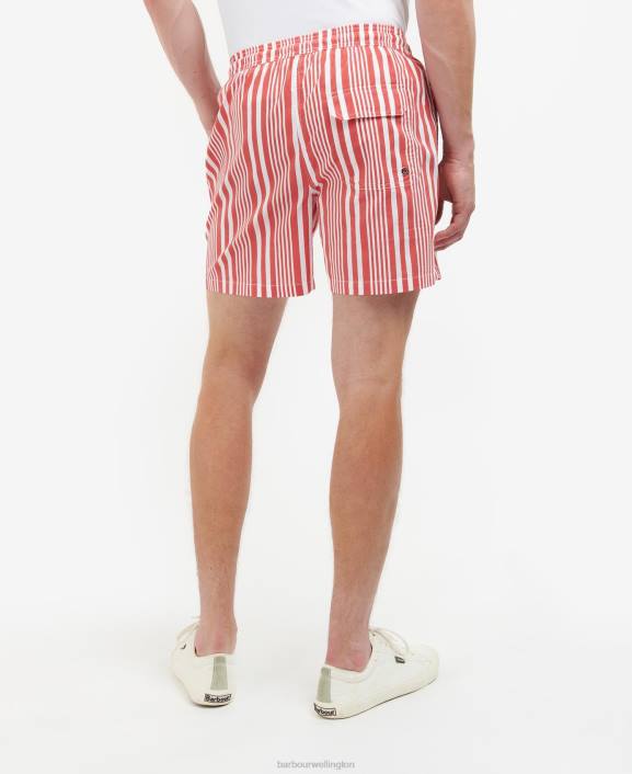 Men Classic Red Barbour Deckham Swim Shorts 40VB1213
