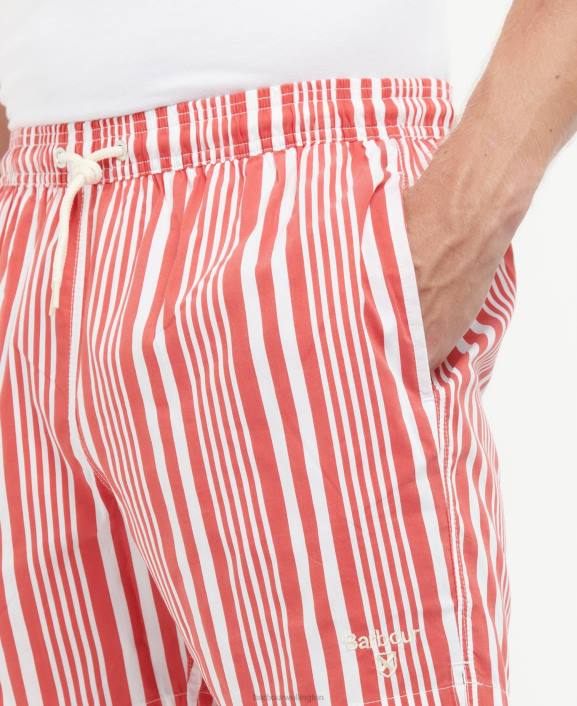 Men Classic Red Barbour Deckham Swim Shorts 40VB1213