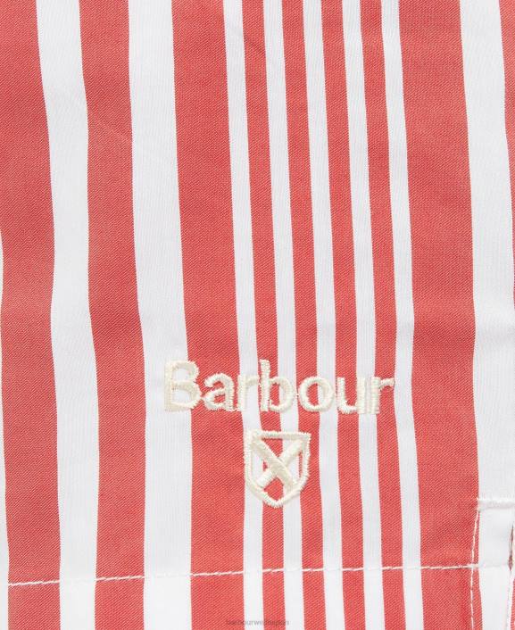 Men Classic Red Barbour Deckham Swim Shorts 40VB1213