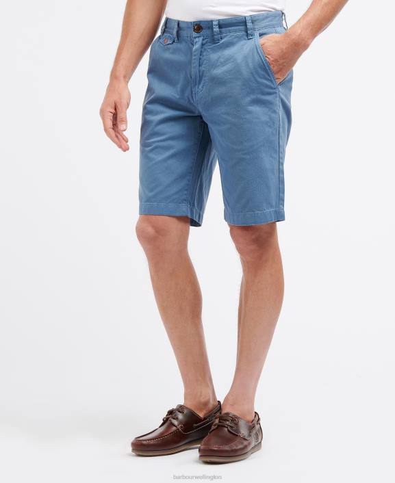 Men Force Blue Barbour Neuston Twill Shorts 40VB1158
