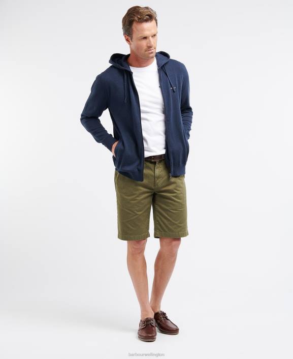 Men Force Blue Barbour Neuston Twill Shorts 40VB1173