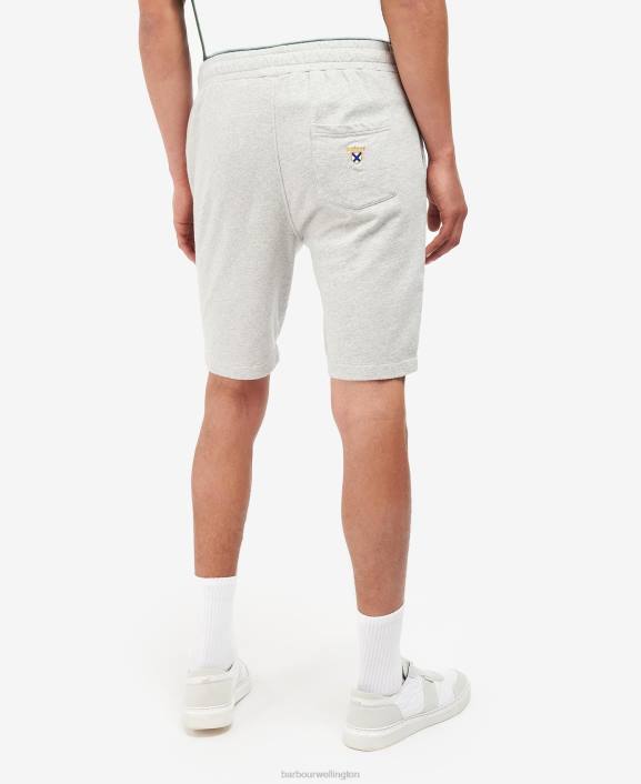 Men Grey Marl Barbour Newnham Sweat Shorts 40VB1182