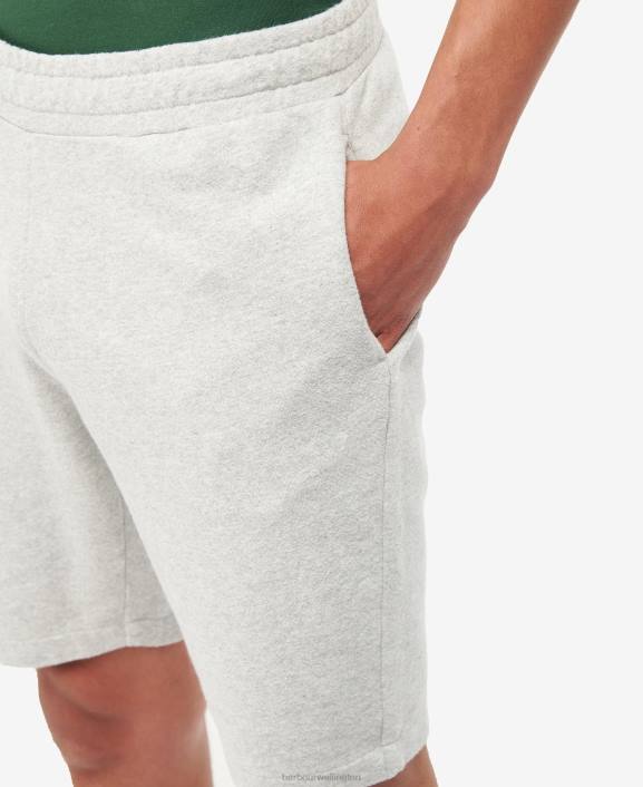 Men Grey Marl Barbour Newnham Sweat Shorts 40VB1182
