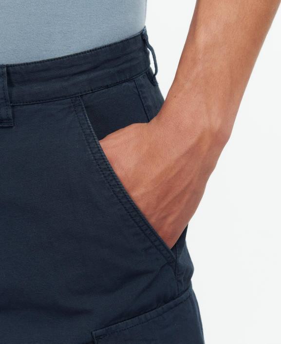 Men Ivy Green Barbour Essential Ripstop Cargo Shorts 40VB1150