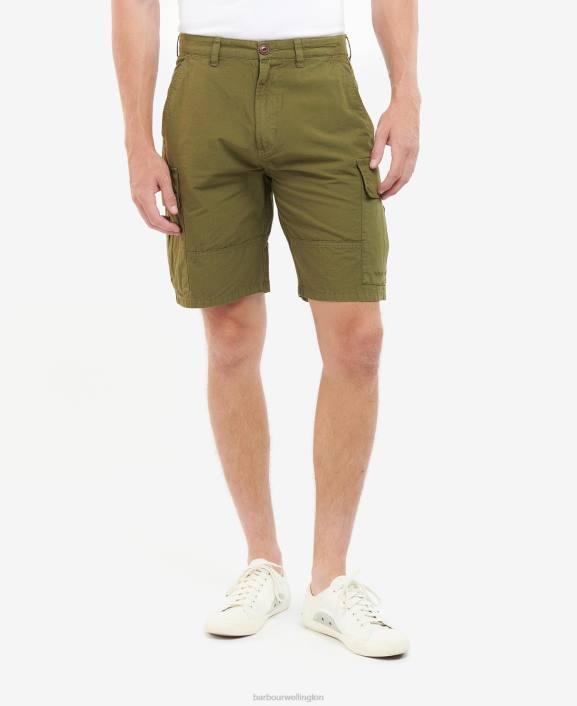 Men Ivy Green Barbour Essential Ripstop Cargo Shorts 40VB1159