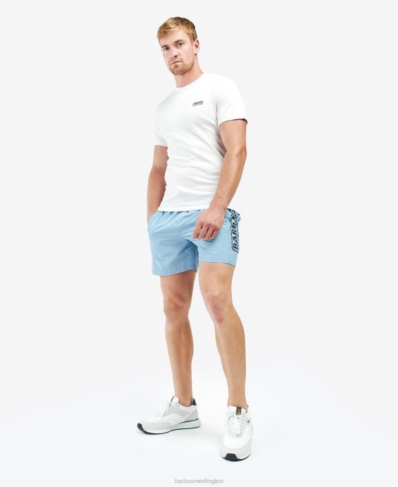 Men Night Sky Barbour Large Logo Swim Shorts 40VB1228