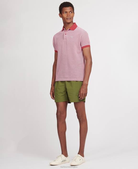 Men Olive Barbour Essential Logo 5\'\' Swim Shorts 40VB1194