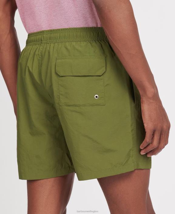 Men Olive Barbour Essential Logo 5\'\' Swim Shorts 40VB1194