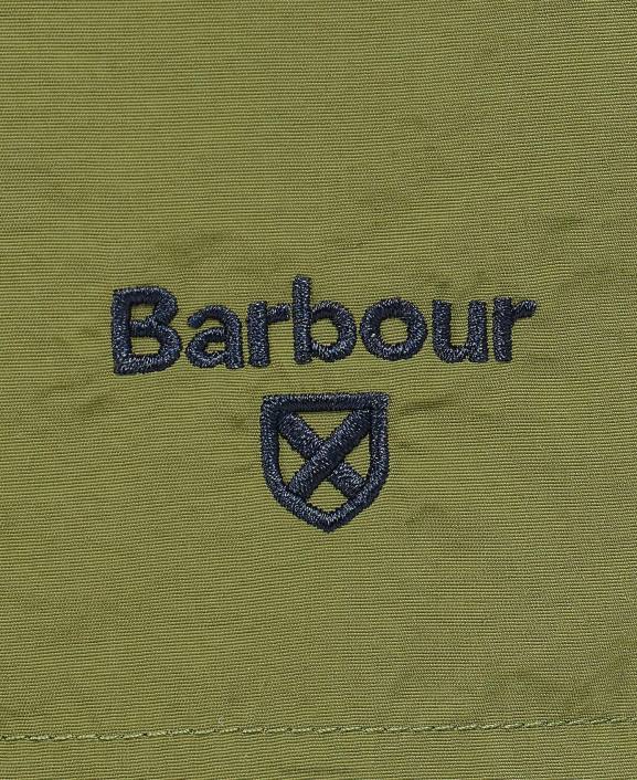 Men Olive Barbour Essential Logo 5\'\' Swim Shorts 40VB1194