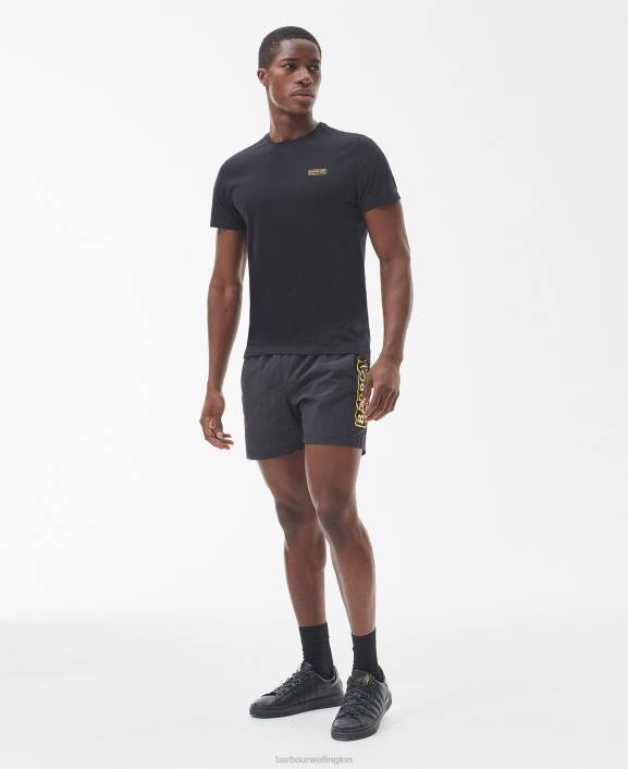 Men Pure Blue Barbour Large Logo Swim Shorts 40VB1193