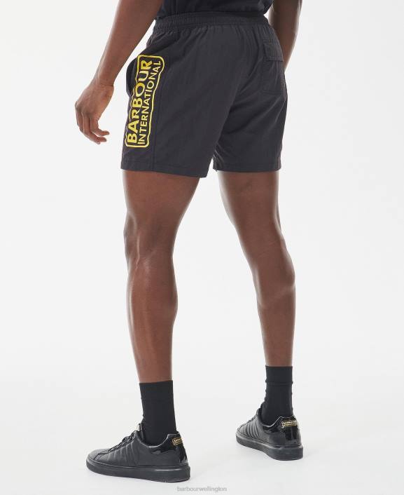 Men Pure Blue Barbour Large Logo Swim Shorts 40VB1193