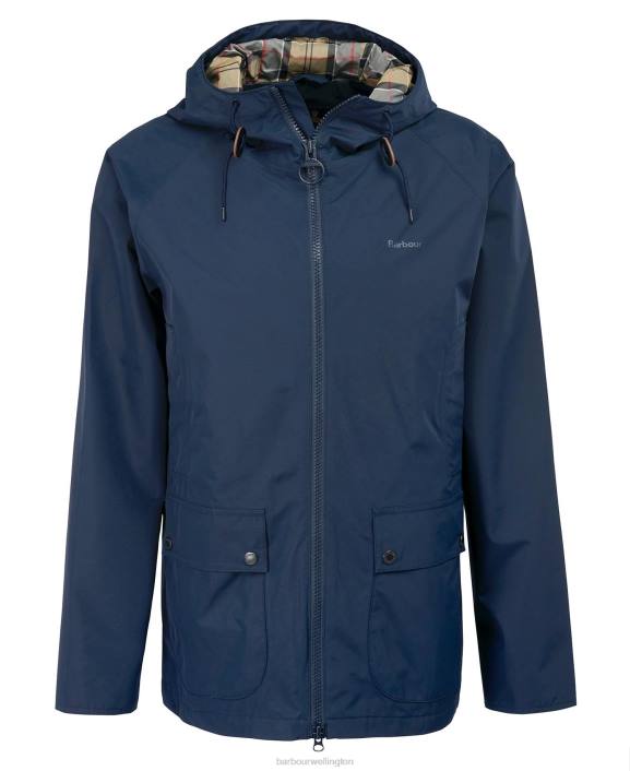 Men Navy/Dress Barbour Hooded Dormus Waterproof Jacket 40VB188