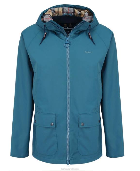 Men Navy/Dress Barbour Hooded Dormus Waterproof Jacket 40VB212